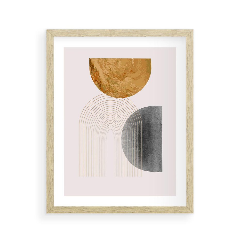 Plakat w ramie 40x50 - Nowoczesna Sztuka Geometrii - nowoczesna sztuka, modern - rama drewno