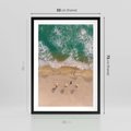 Plakat w ramie 50x70 - Letnie Wakacje na Horyzoncie - plaża, morze - rama czarna