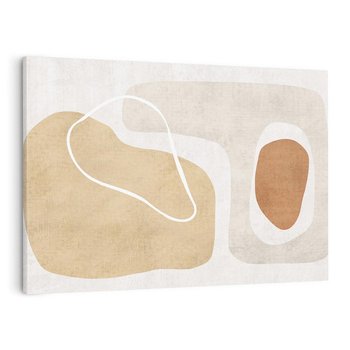 Obraz na płótnie 120x80 - Beżowa Harmonia - abstrakcyjne, nieregularne plamy