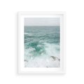 Plakat w ramie 30x40 - Wzburzony Żywioł - morze, ocean - rama biała