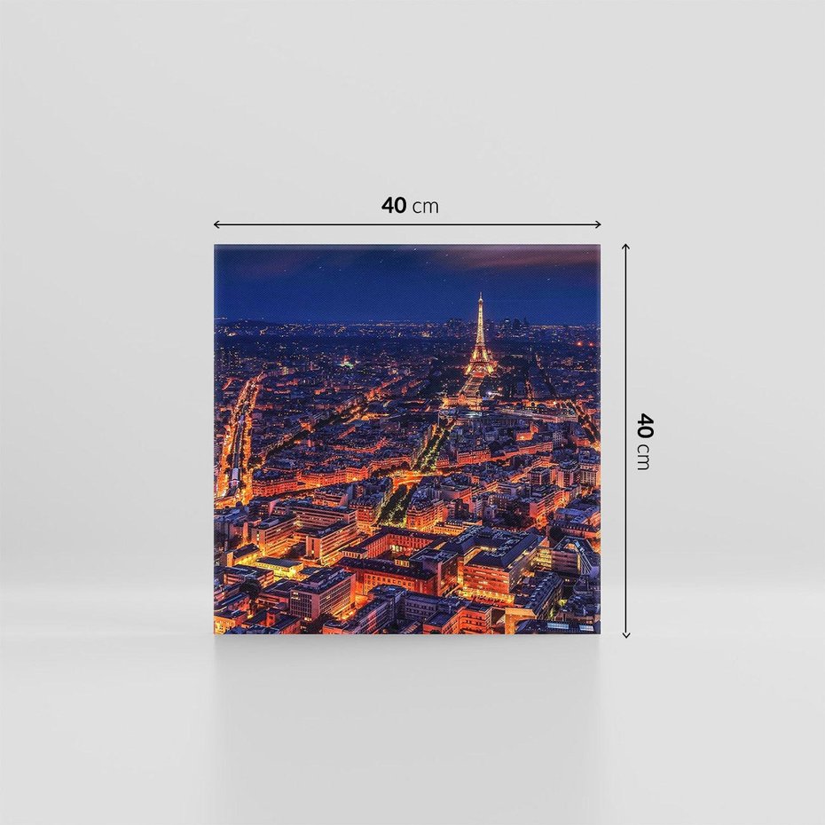 Obraz na płótnie 40x40 - Nocne impresje Paryża - Paryż, noc