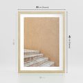 Plakat w ramie 30x40 - Schod w Beżu - schody, minimalizm - rama drewno