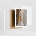 Plakat w ramie 40x50 - Perspektywa Uliczki - uliczka, perspektywa - rama biała