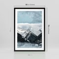 Plakat w ramie 50x70 - Magia Zimy w Górach - góry, śnieg - rama czarna