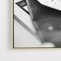 Obraz w ramie 50x70 - Makaroniki w Szarości - czarno biała fotografia, plakat - rama drewno