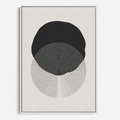 Obraz w ramie 80x120 - Boho Przenikanie Uroku - abstrakcyjna kompozycja, okręgi - rama biała