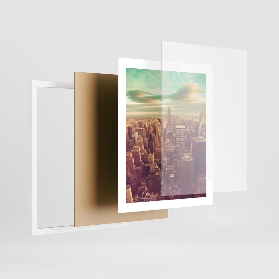 Plakat w ramie 40x50 - Nowy Jork w oczach - Nowy Jork - rama biała