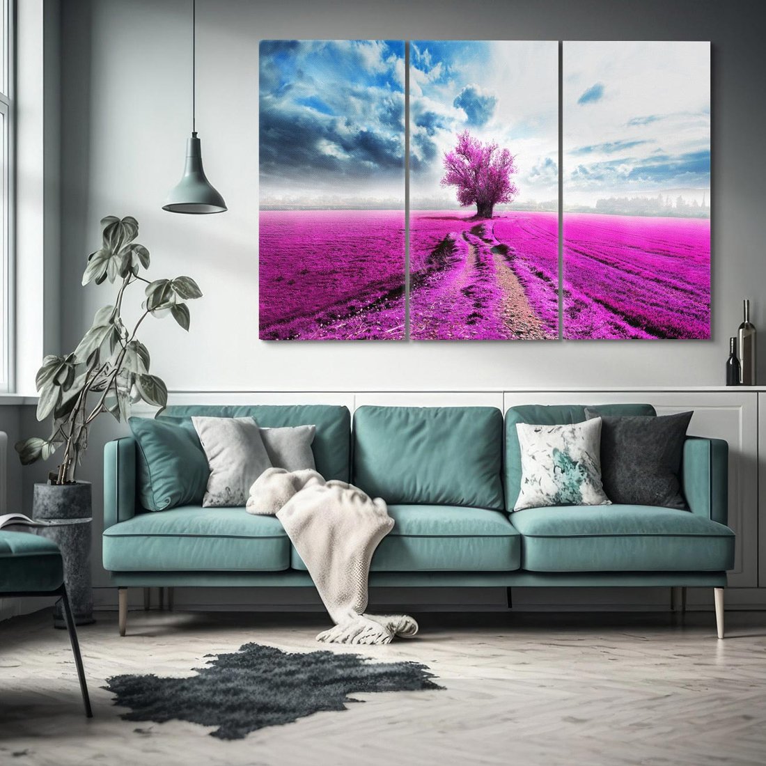 Obraz na płótnie 120x80 - Fioletowa abstrakcja w ruchu - abstrakcja, fiolet