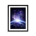 Plakat w ramie 30x40 - Podróż w kosmiczną przestrzeń - kosmos, ziemia - rama czarna