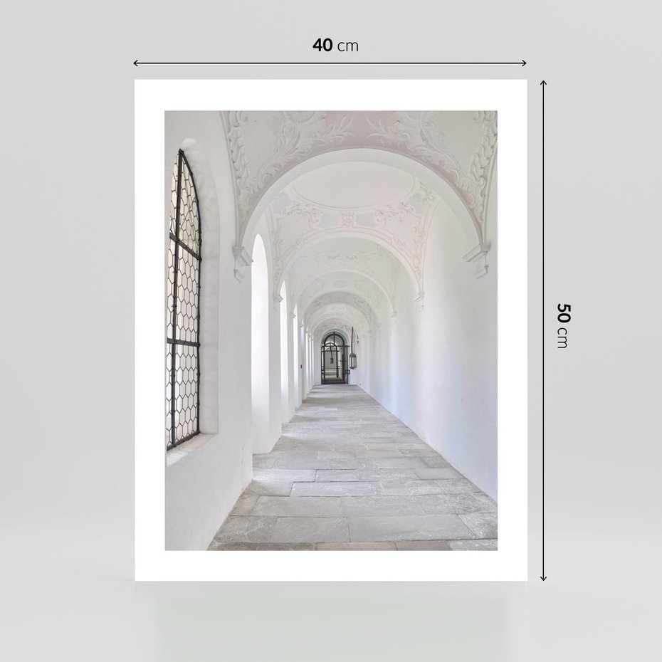 Plakat bez ramy 40x50 - Architektoniczne Przejście - architektura, korytarz