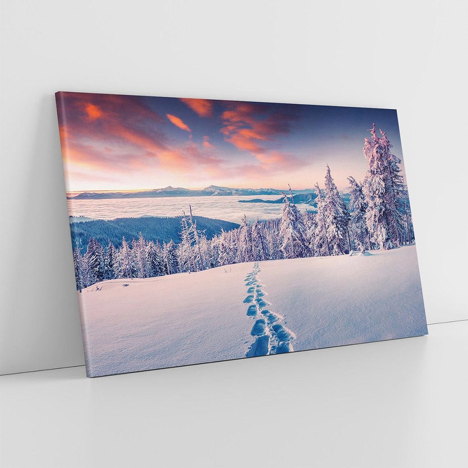 Obraz na płótnie 70x50 - Górska harmonia - zima, góry