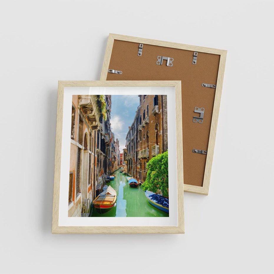 Plakat w ramie 40x50 - Wenecja: romantyczne miasto wodnych dróg - Wenecja, Włochy - rama drewno
