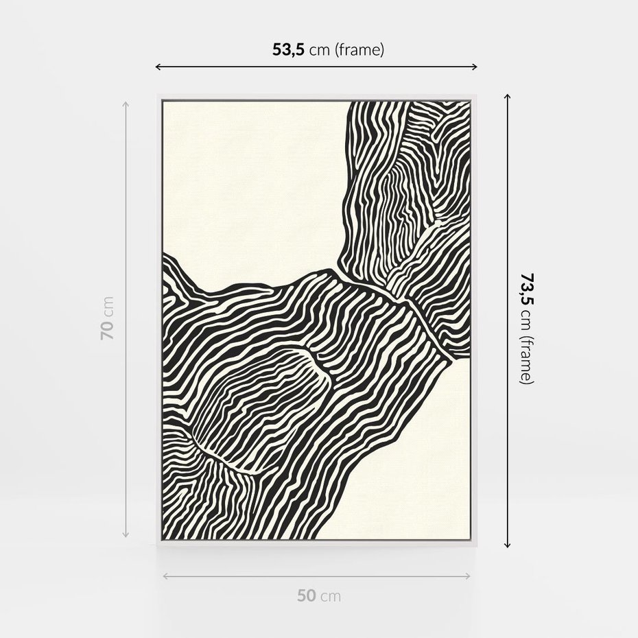 Obraz w ramie 50x70 - Podróżne Impresje - boho plakat, rycina - rama biała