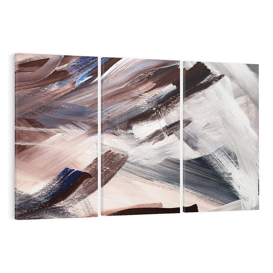 Obraz na płótnie 120x80 - Eksploracja Dramaturgii - abstrakcyjny chaos, chatyczne maźnięcia pędzla