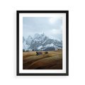 Plakat w ramie 40x50 - Odkryj Ich Urok - góry, skandynawia - rama czarna