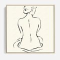 Obraz w ramie 50x50 - Migotliwa Symfonia - kobieta akt, minimalizm - rama drewno