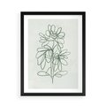 Plakat w ramie 50x70 - Spokojne Poddanie Naturze - zielony plakat, roślinne inspiracje - rama czarna