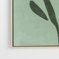 Obraz w ramie 80x120 - Objęcia Zieleni - zielona abstrakcja, zgaszona zieleń - rama drewno
