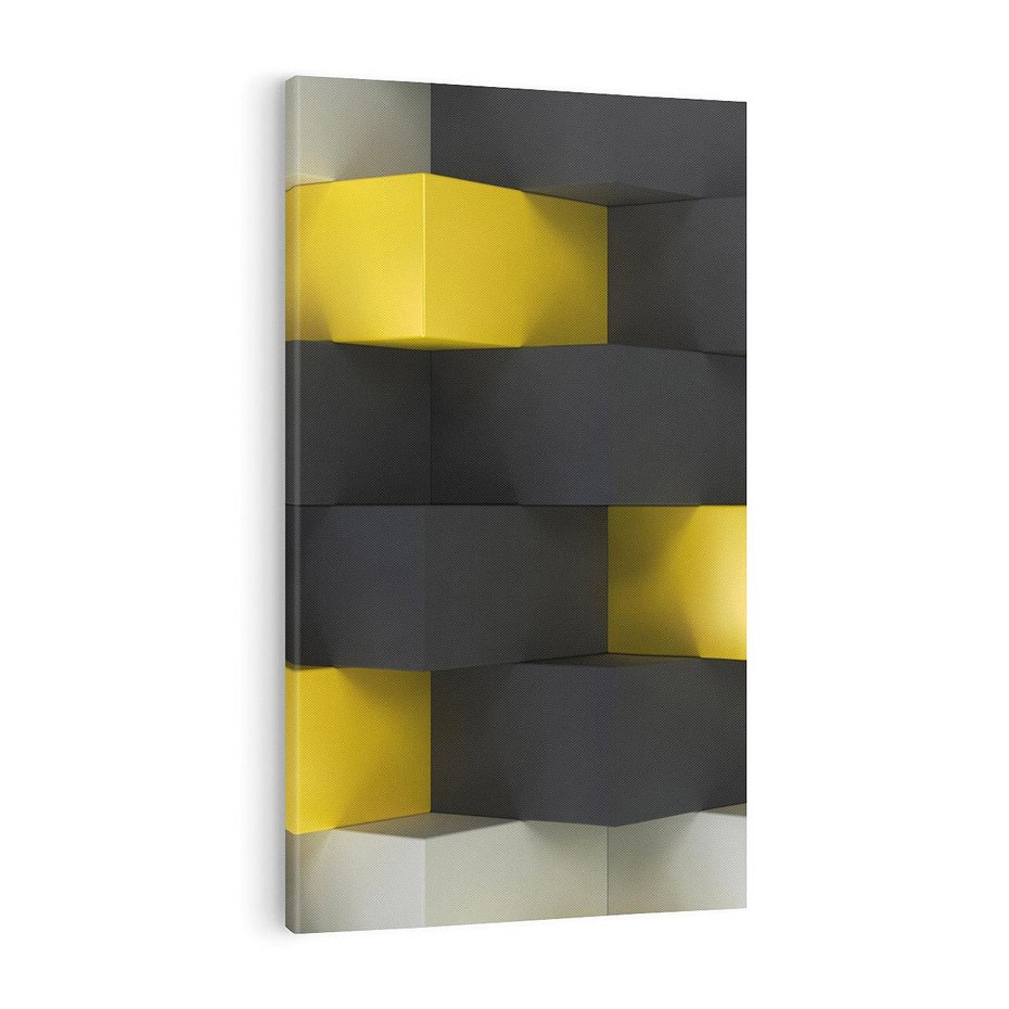 Obraz na płótnie 50x70 - Gry kolorów - abstrakcja, 3d