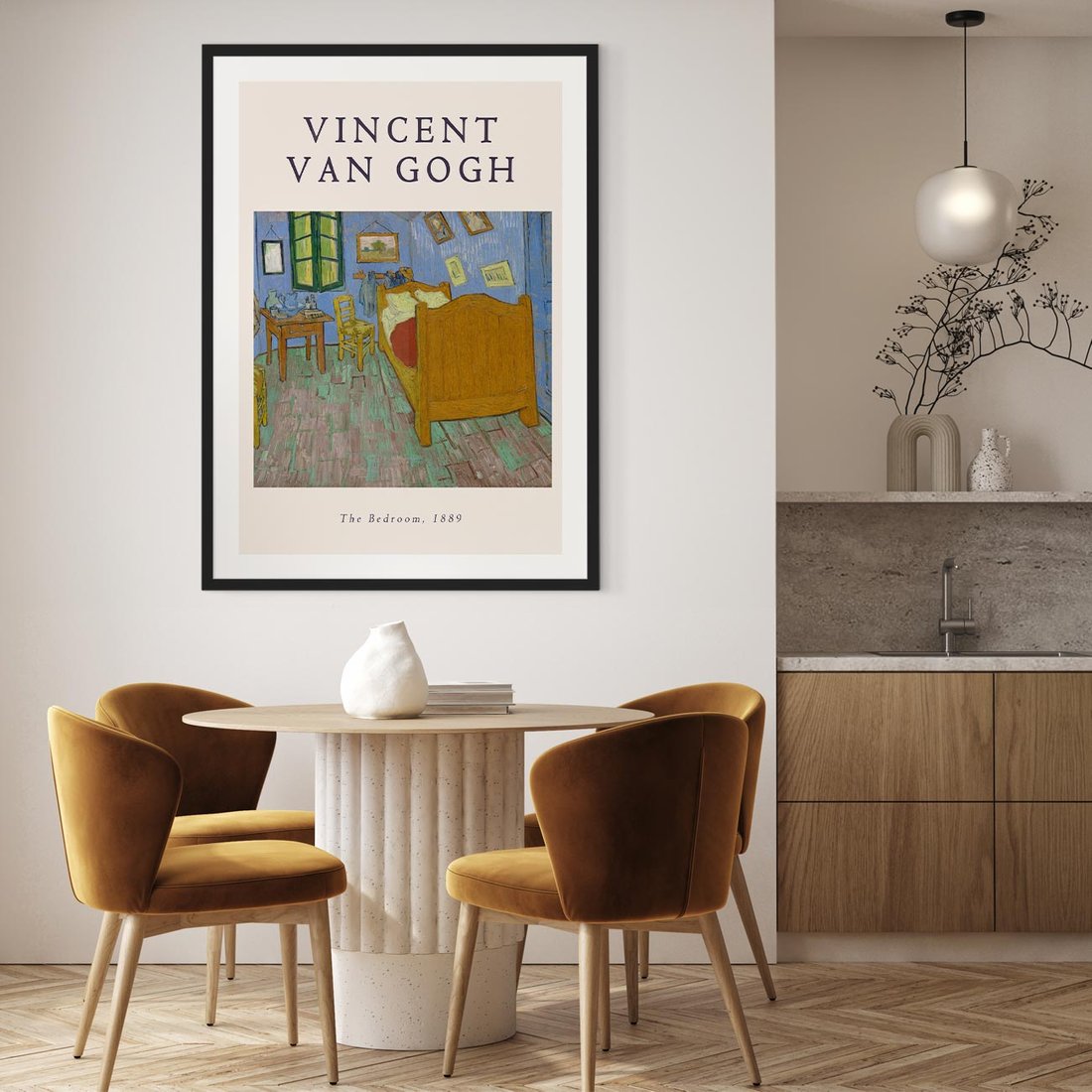 Plakat w ramie 40x50 - Reprodukcja van Gogha - vincent van gogh, reprodukcja - rama czarna