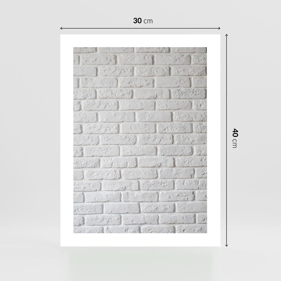 Plakat bez ramy 30x40 - Wymiarowa Struktura - ściana, cegła