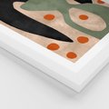 Plakat w ramie 30x40 - Impresje Boho - abstrakcyjny obraz, plakat - rama biała