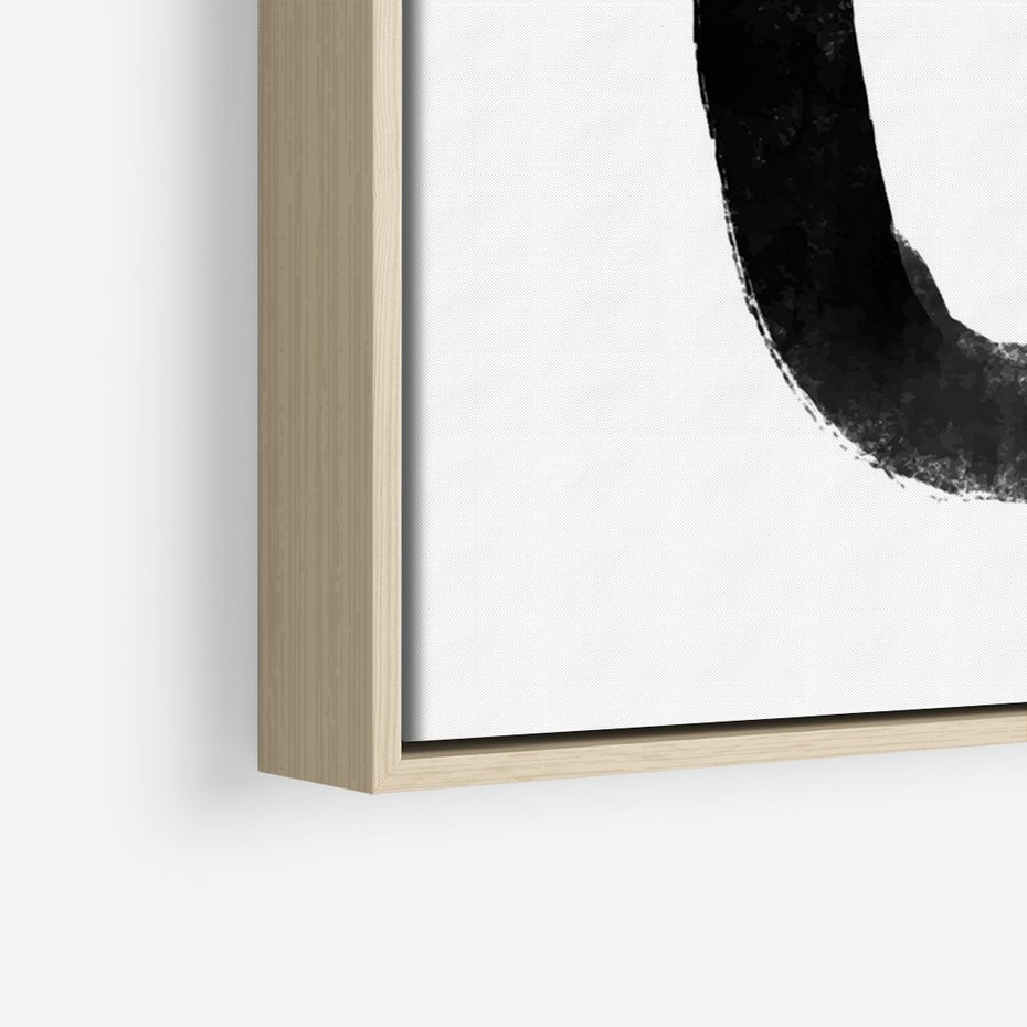 Obraz w ramie 50x70 - Kształtując Granice - abstrakcja, minimalizm - rama drewno