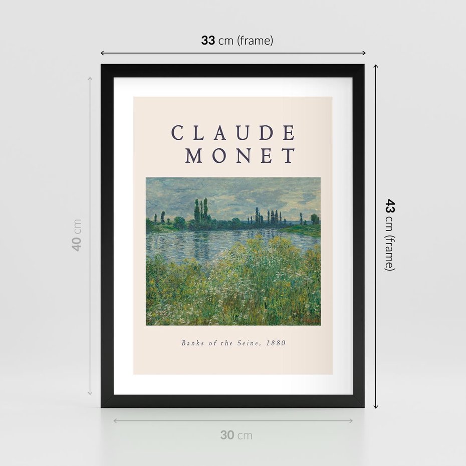 Plakat w ramie 30x40 - Claude Monet: Reprodukcja - Claude Monet, reprodukcja plakat - rama czarna