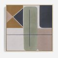 Obraz w ramie 80x80 - Sztuka Abstrakcji - geometryczne kształty, kolorowe prostokąty - rama drewno
