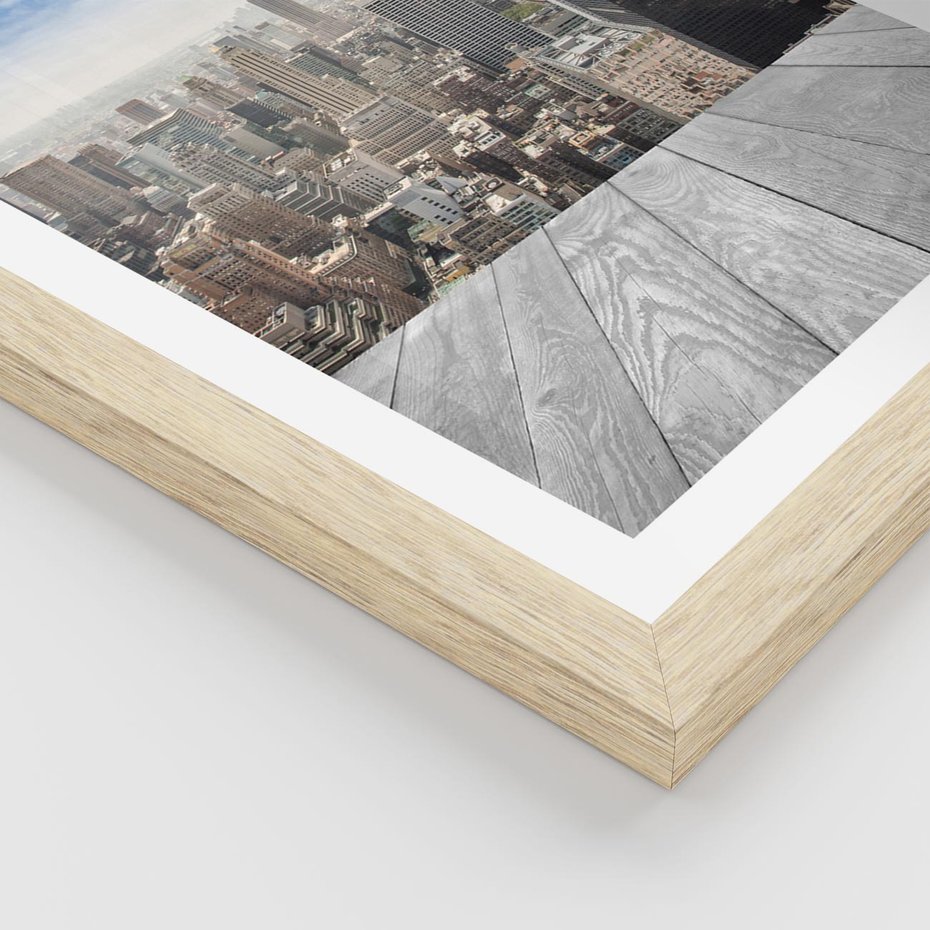 Plakat w ramie 30x40 - Nowojorska energia miejsca - Nowy Jork, miasto - rama drewno