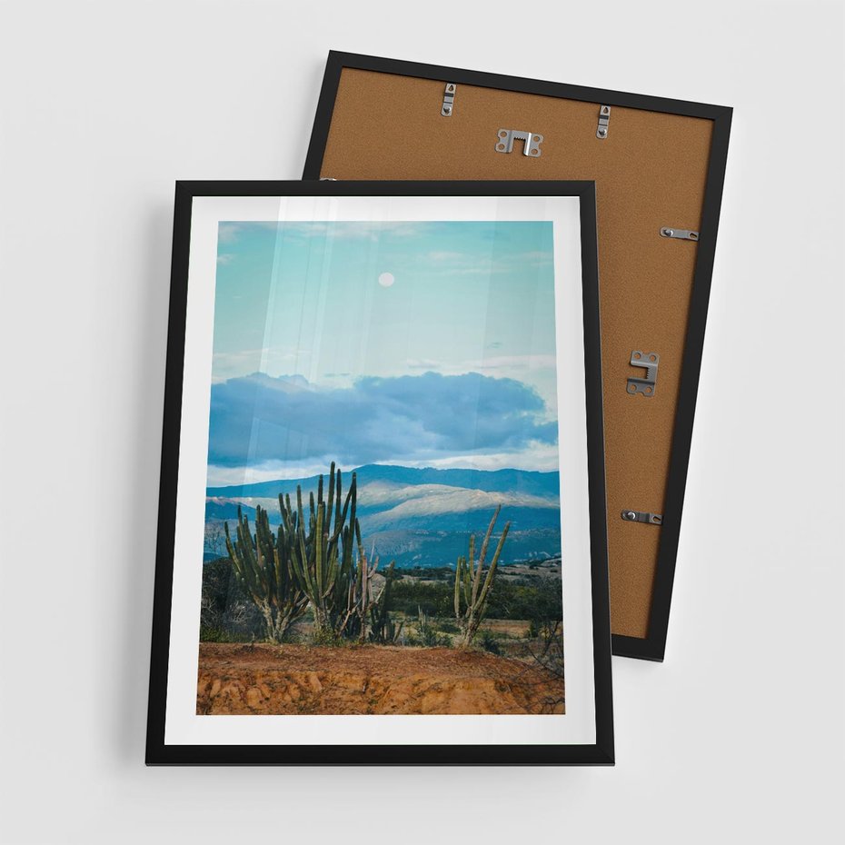 Plakat w ramie 50x70 - Malowniczy Pejzaż - pustynia, pejzaż - rama czarna