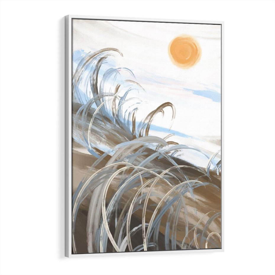 Obraz w ramie 80x120 - Zaklęty Wschód - akwarela, obraz - rama biała