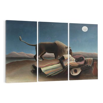 Obraz na płótnie 120x80 - "Sleeping Gypsy" (1897) Henriego Rousseau - Reprodukcja - reprodukcja, obraz na płótnie