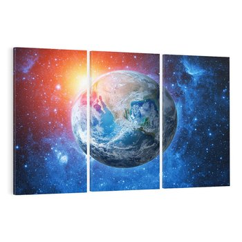 Obraz na płótnie 120x80 - Planeta w nieskończoności - ziemia, kosmos