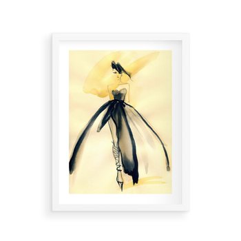 Plakat w ramie 50x70 - Ekspresja Wyrazu - abstrakcja, kobieta - rama biała