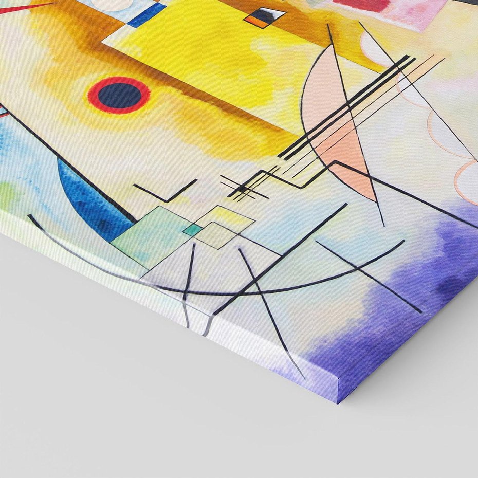 Obraz na płótnie 120x80 - "Żółty-Czerwony-Niebieski" Wassily Kandinsky - Reprodukcja - reprodukcja, obraz na płótnie