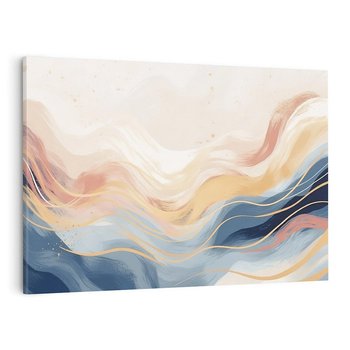 Obraz na płótnie 120x80 - Ukojenie Współczesności - abstrakcyjne fale, gładkie linie