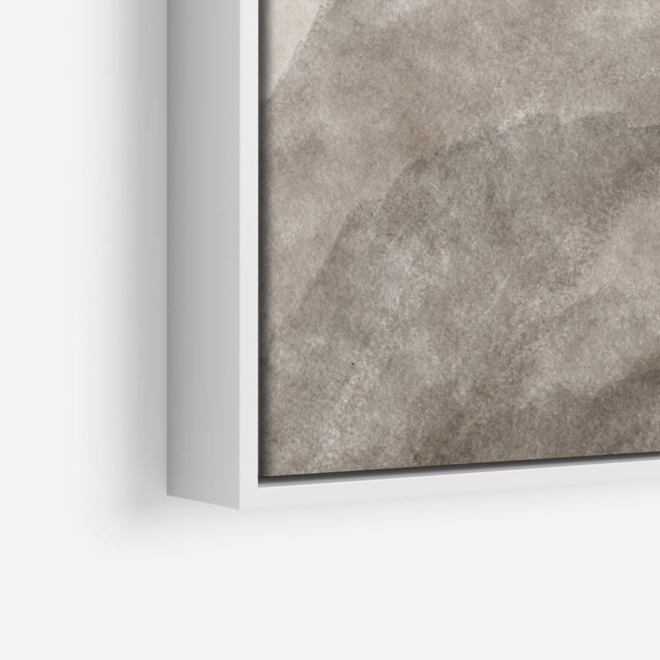 Obraz w ramie 80x80 - Przenikające Kształty - rozmyte cienie, abstrakcja - rama biała