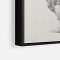 Obraz w ramie 50x50 - Szarość w Kamieniu - monochromatyczna marmurowa rzeźba, odcienie szarości - rama czarna