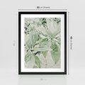 Plakat w ramie 30x40 - Jasnozielone Liście w Kompozycji - liście, jasna zieleń - rama czarna