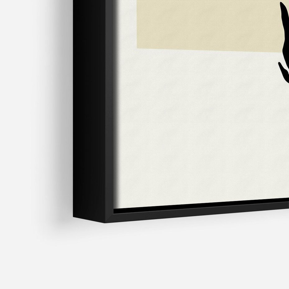 Obraz w ramie 70x100 - Kwiatowe Płótno - kwiaty, typografia - rama czarna