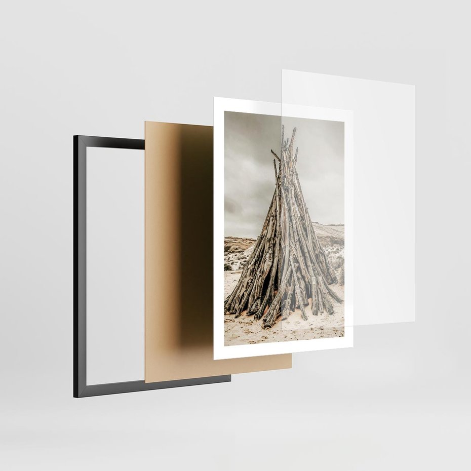 Plakat w ramie 50x70 - Ciepło Przeszłości - retro fotograia, odcienie sepii - rama czarna