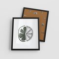 Plakat w ramie 40x50 - Cytrynowe Echo - minimalistyczny plakat, cytryna - rama czarna