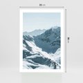 Plakat bez ramy 21x30 - Surowość Gór - górskie szczyty, śnieg