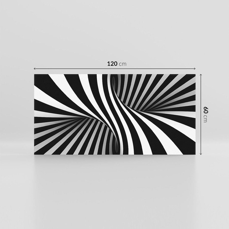 Obraz na płótnie 120x60 - Kolorowa Abstrakcja: Inspiracje Zebry - abstrakcja, 3d