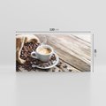 Obraz na płótnie 120x60 - Kawa w filiżance: aromatyczna chwila - kawa, filiżanka