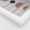 Plakat w ramie 50x70 - Plakat w Stylu Abstrakcji - geometryczna grafika, plakat - rama biała