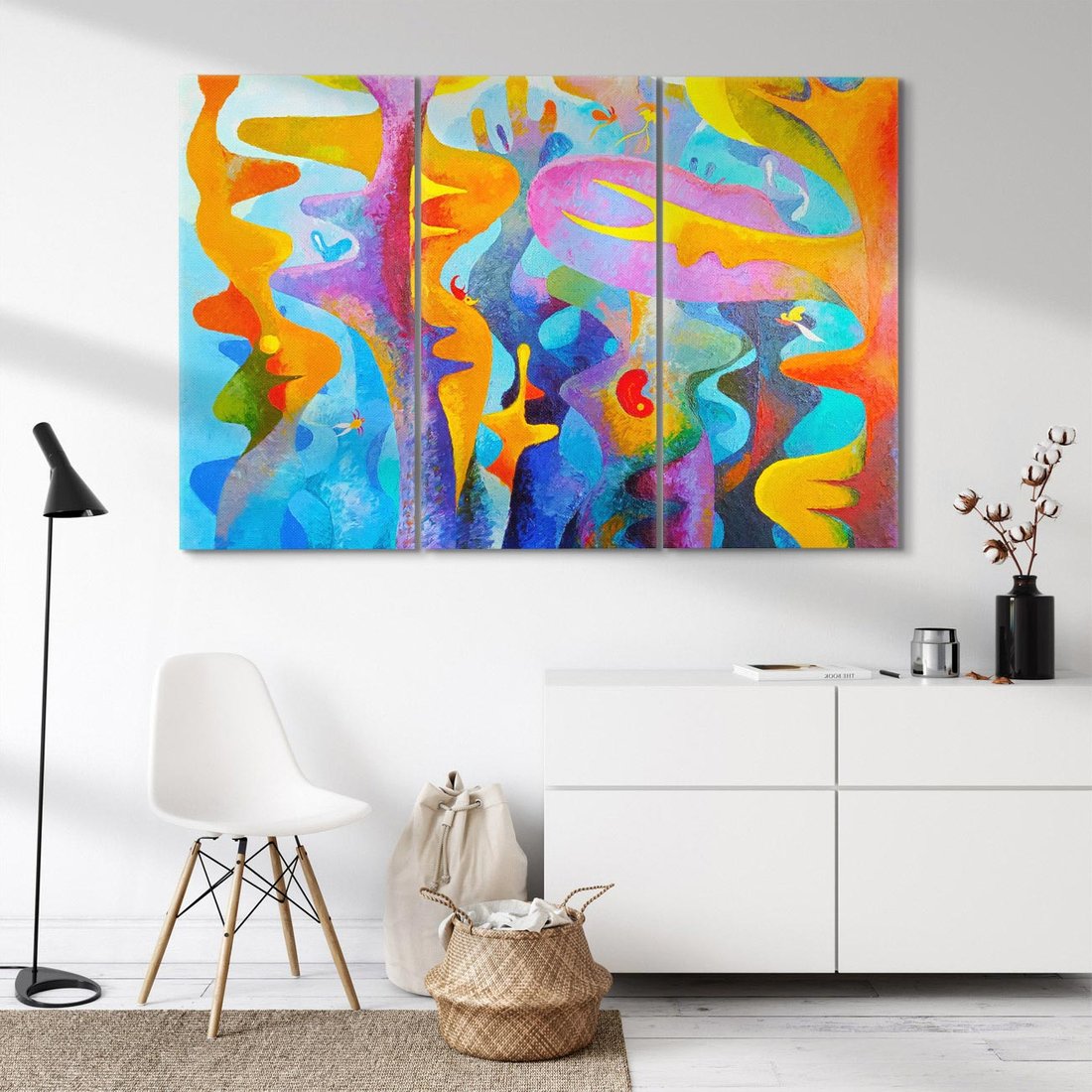 Obraz na płótnie 120x80 - Płomienne Tańce Abstrakcji - energetyczna abstrakcja, dziwne formy