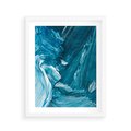 Plakat w ramie 40x50 - Wyrazista abstrakcja w akwareli - abstrakcja, akwarela - rama biała