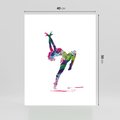 Plakat bez ramy 40x50 - Taniec w akwareli - taniec, akwarela